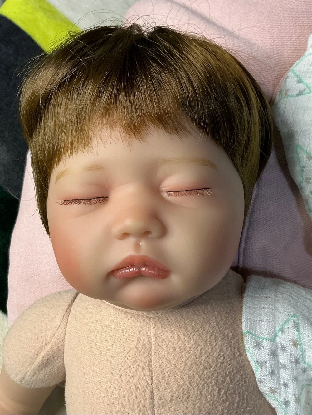 Dongguan Mikaiqi Wanju Reborn Sleepy Baby Doll - Blue Camo Pants 18in